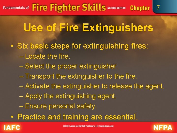 7 Use of Fire Extinguishers • Six basic steps for extinguishing fires: – Locate