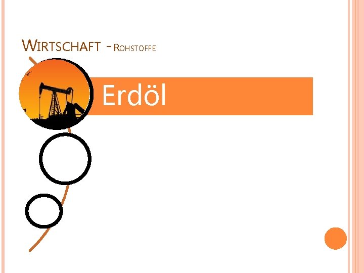 WIRTSCHAFT - ROHSTOFFE Erdöl 