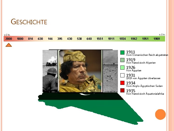 GESCHICHTE n. Chr. v. Chr. 2000 1000 814 630 146 395 430 530 640