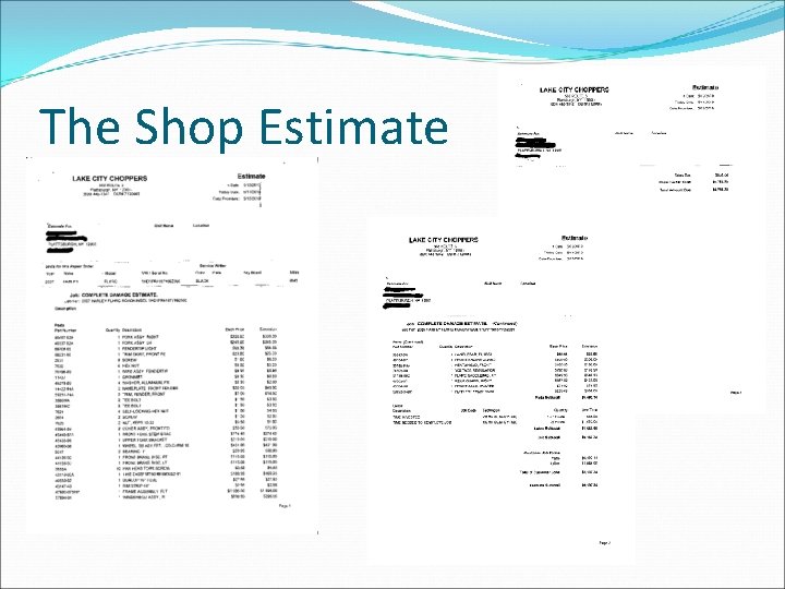 The Shop Estimate 