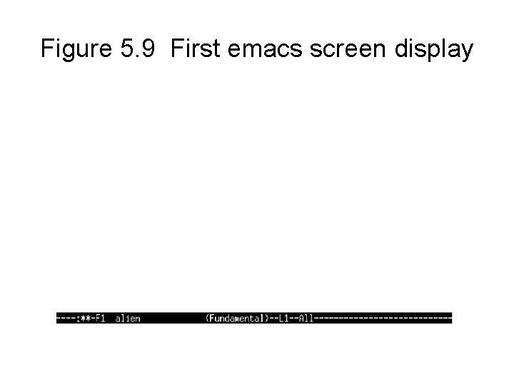 Figure 5. 9 First emacs screen display 