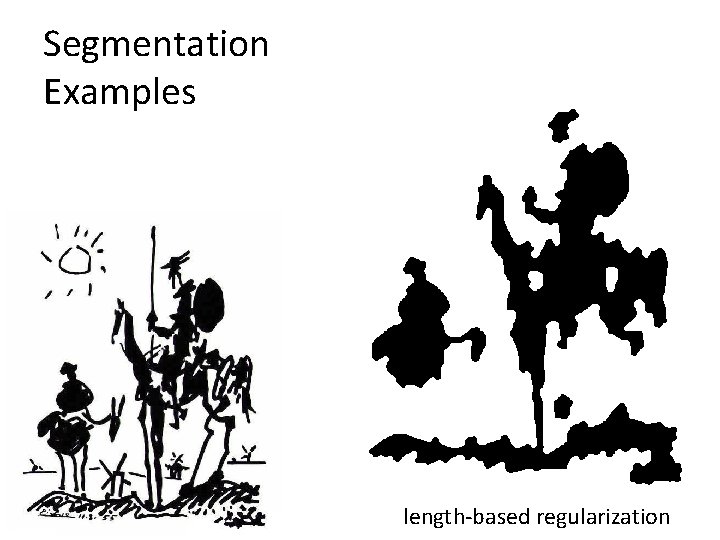 Segmentation Examples length-based regularization 