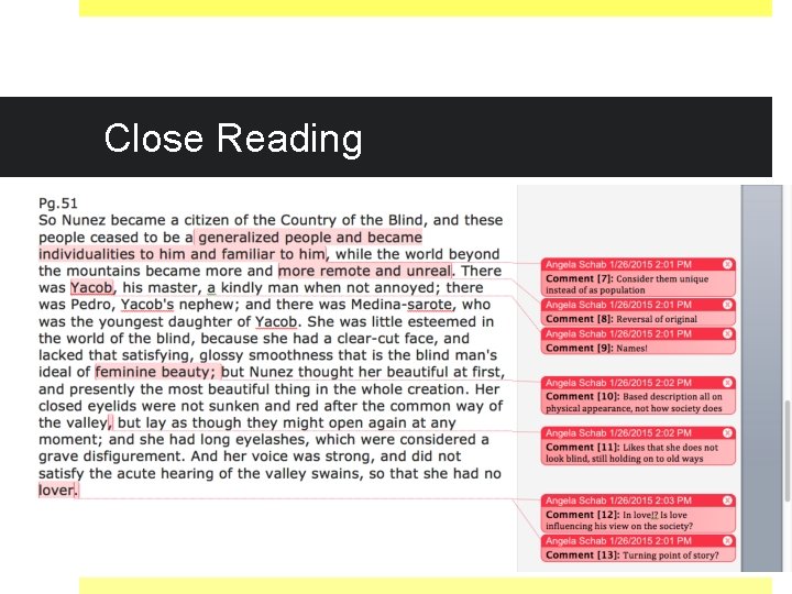 Close Reading 