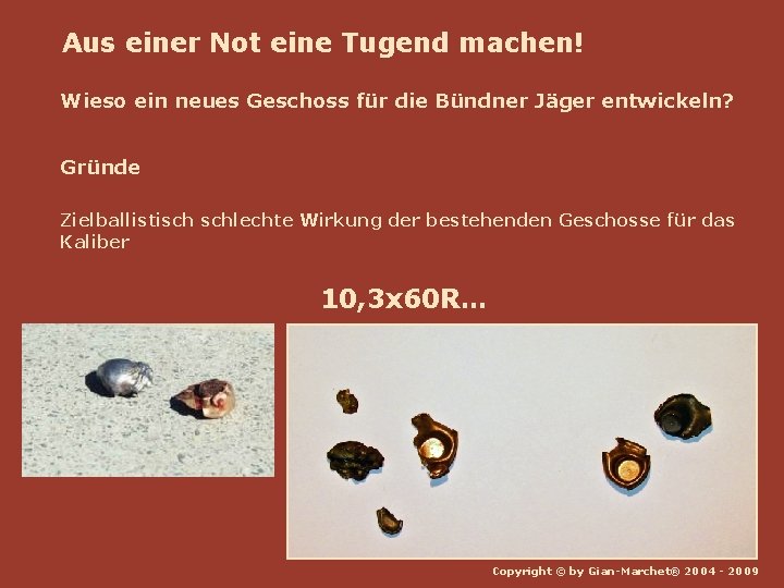 Aus einer Not eine Tugend machen! Wieso ein neues Geschoss für die Bündner Jäger