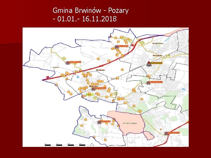 Gmina Brwinów - Pożary - 01. - 16. 11. 2018 