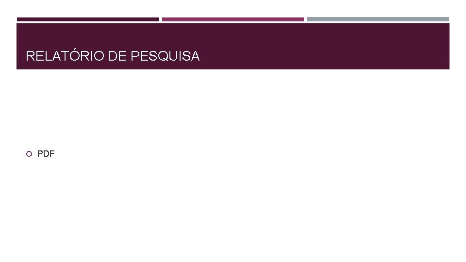 RELATÓRIO DE PESQUISA PDF 