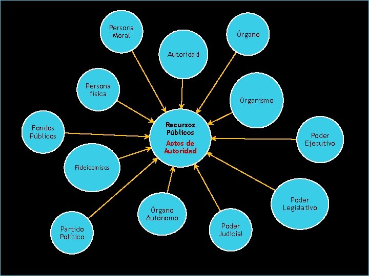 Persona Moral Órgano Autoridad Persona física Organismo Recursos Públicos Actos de Autoridad Fondos Públicos