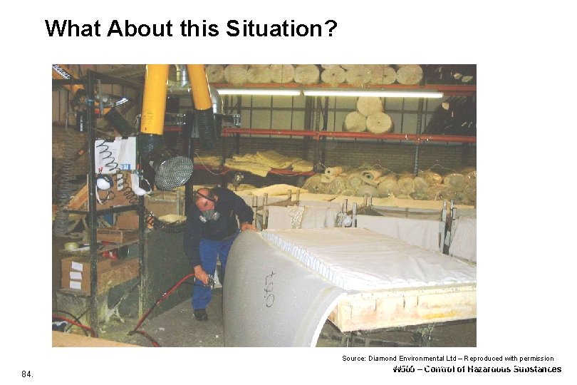 What About this Situation? Source: Diamond Environmental Ltd – Reproduced with permission 84. Photograph What About this Situation? Source: Diamond Environmental Ltd – Reproduced with permission 84. Photograph