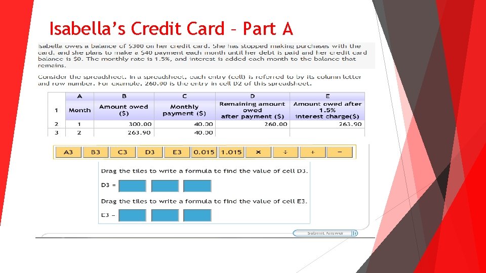 Isabella’s Credit Card – Part A Isabella’s Credit Card – Part A