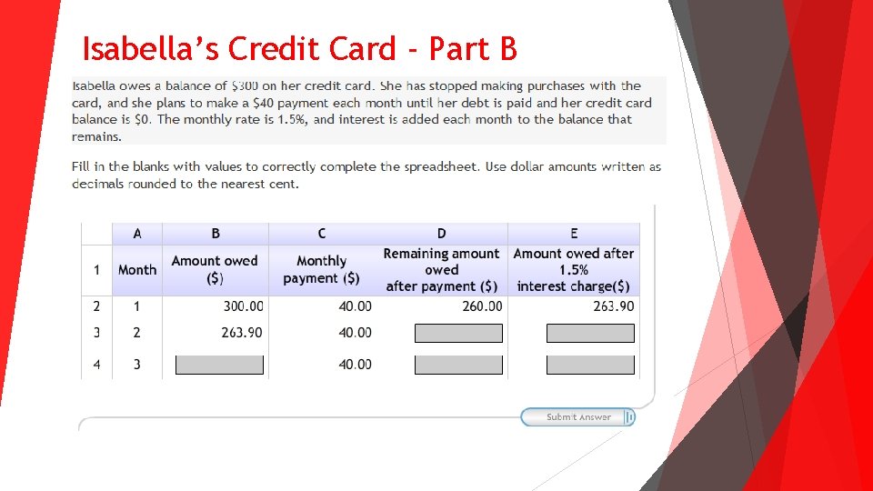 Isabella’s Credit Card - Part B Isabella’s Credit Card - Part B