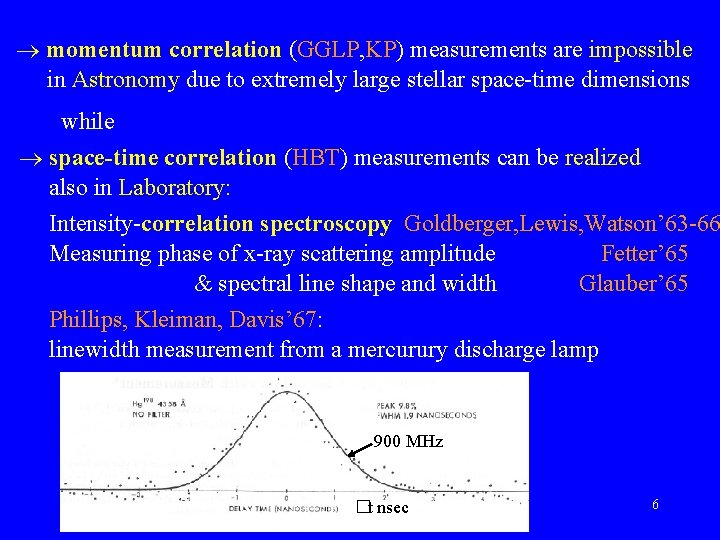  momentum correlation (GGLP, KP) measurements are impossible in Astronomy due to extremely large