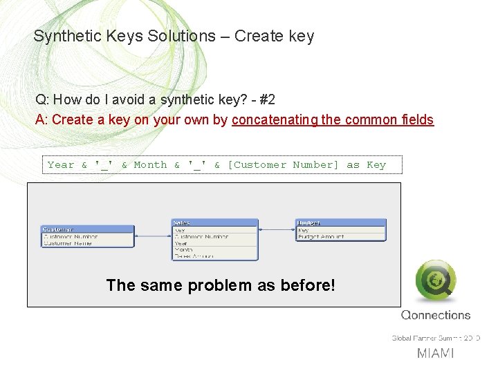 Synthetic Keys Solutions – Create key Q: How do I avoid a synthetic key?