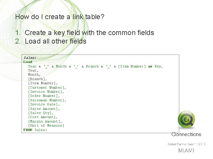 How do I create a link table? 1. Create a key field with the