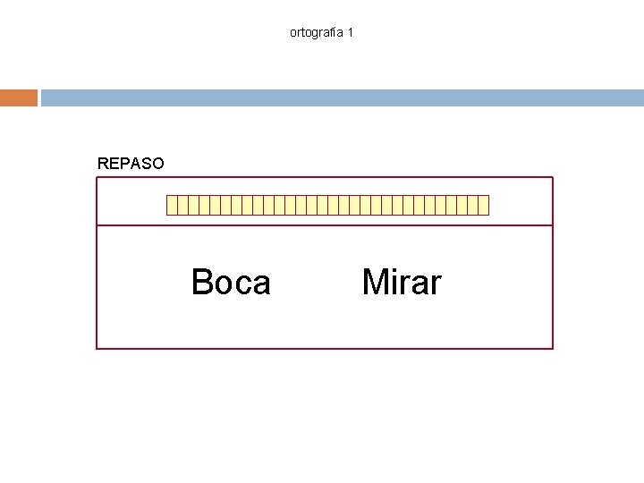 ortografía 1 REPASO Boca Mirar ortografía 1 REPASO Boca Mirar
