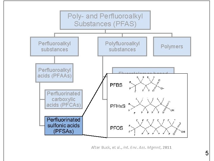Poly- and Perfluoroalkyl Substances (PFAS) Perfluoroalkyl substances Perfluoroalkyl acids (PFAAs) Perfluorinated carboxylic acids (PFCAs)