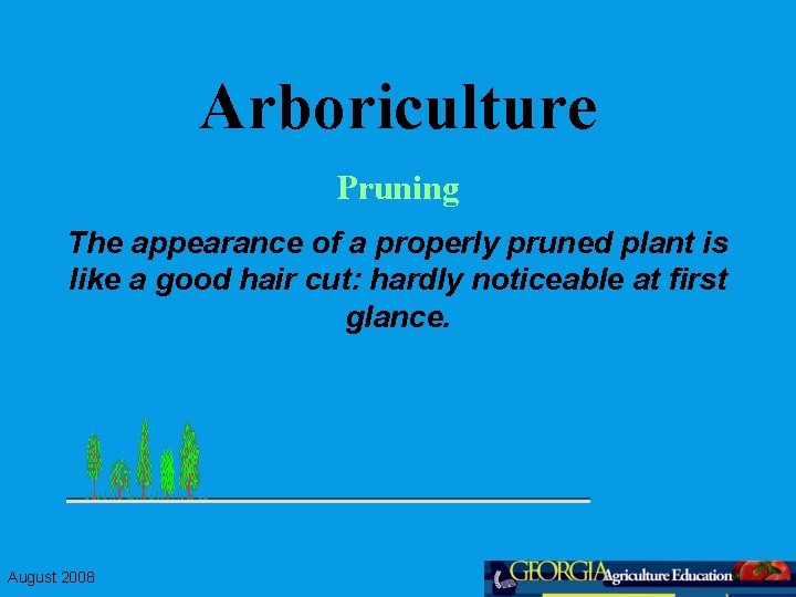 Arboriculture Pruning The appearance of a properly pruned plant is like a good hair