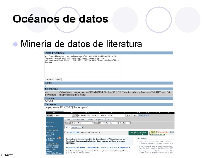 Océanos de datos l Minería 11/1/2020 de datos de literatura 