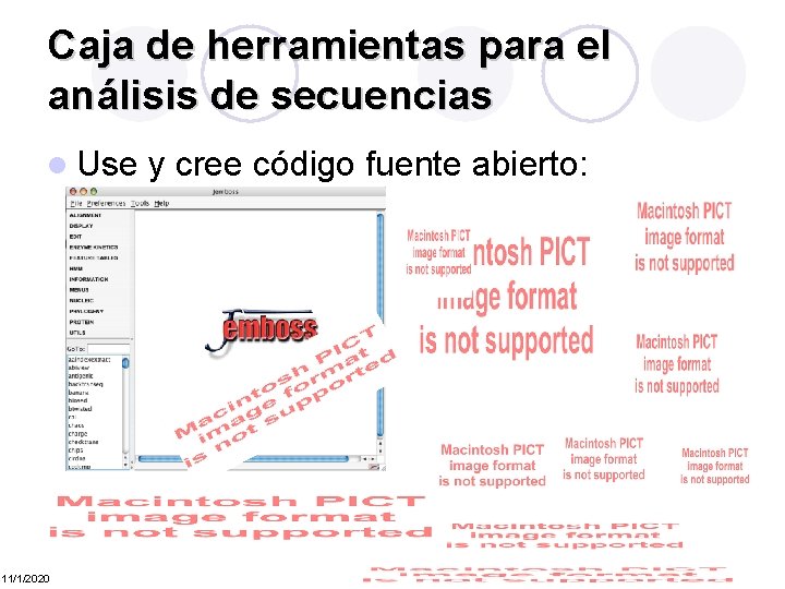 Caja de herramientas para el análisis de secuencias l Use y cree código fuente