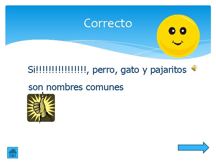 Correcto Si!!!!!!!!, perro, gato y pajaritos son nombres comunes Correcto Si!!!!!!!!, perro, gato y pajaritos son nombres comunes