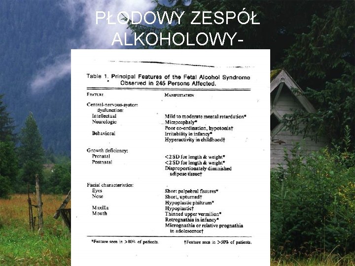 PŁODOWY ZESPÓŁ ALKOHOLOWY- 