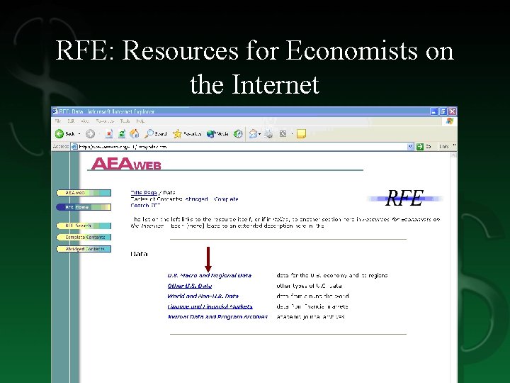 RFE: Resources for Economists on the Internet 