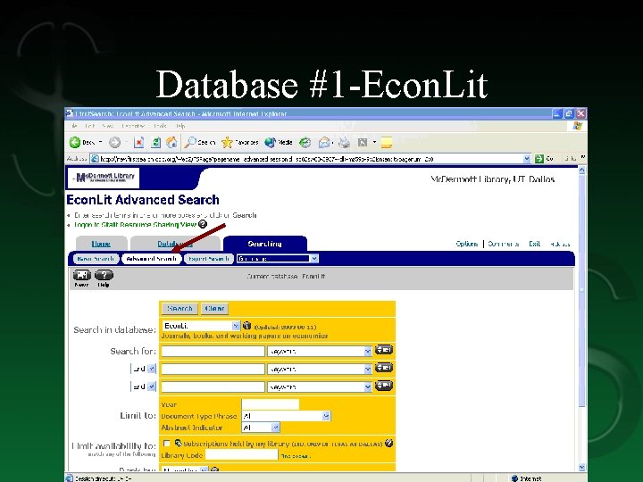 Database #1 -Econ. Lit 