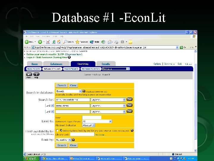 Database #1 -Econ. Lit 