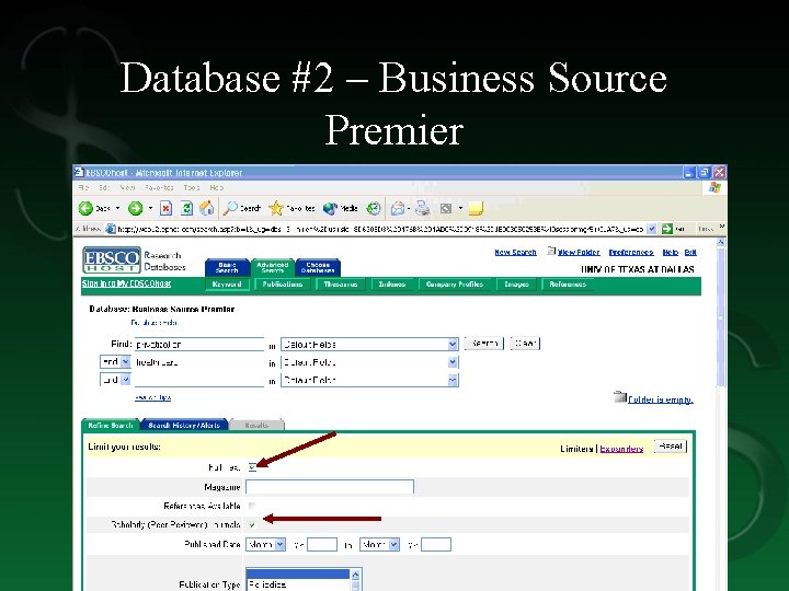 Database #2 – Business Source Premier 