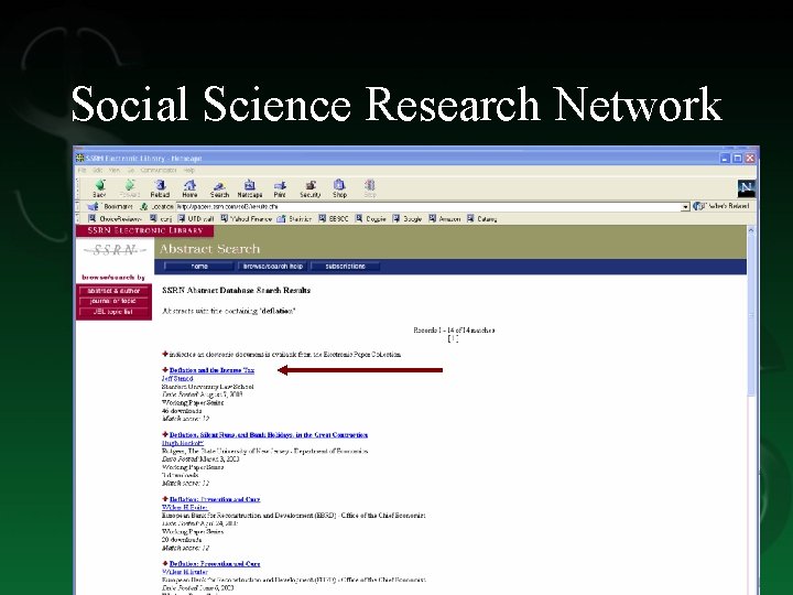 Social Science Research Network 