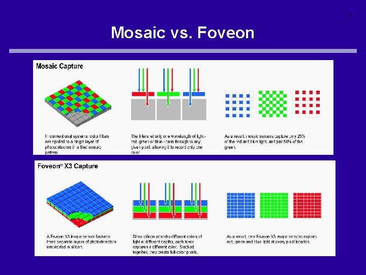 1 Mosaic vs. Foveon 