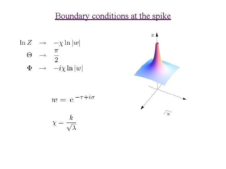 Boundary conditions at the spike 