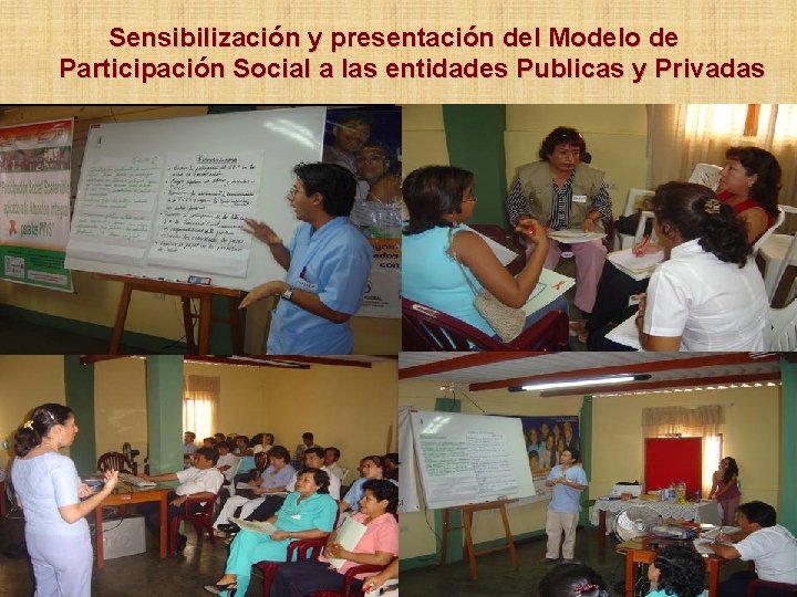 Sensibilización y presentación del Modelo de Participación Social a las entidades Publicas y Privadas