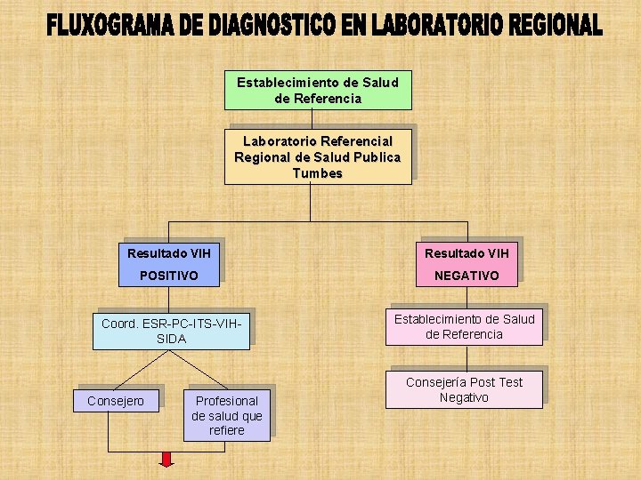 Establecimiento de Salud de Referencia Laboratorio Referencial Regional de Salud Publica Tumbes Resultado VIH