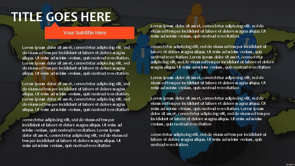 TITLE GOES HERE Your Subtitle Here Lorem ipsum dolor sit amet, consectetur adipiscing elit,