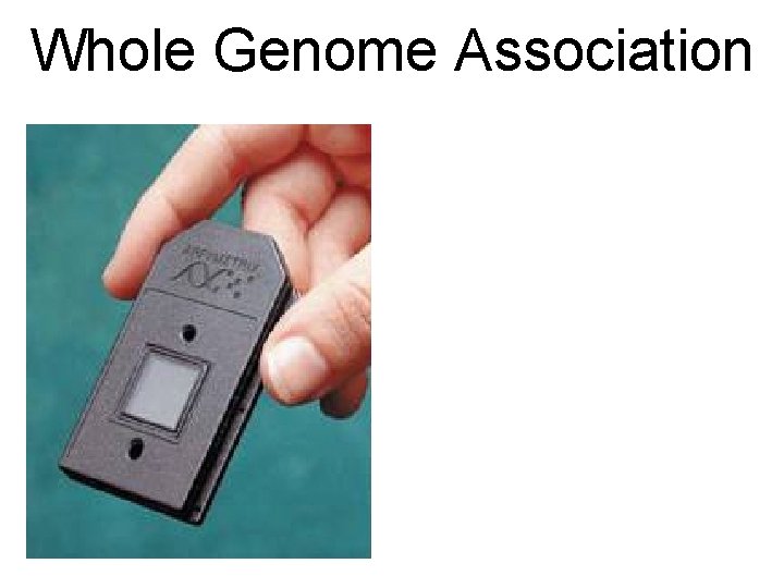 Whole Genome Association 