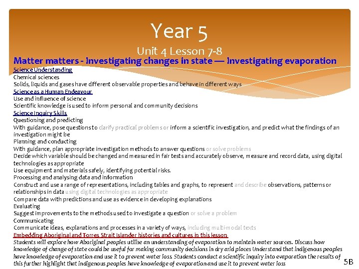 Year 5 Unit 4 Lesson 7 -8 Matter matters - Investigating changes in state