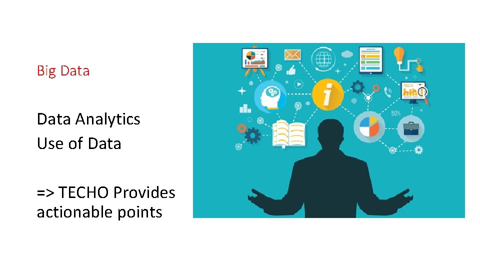 Big Data Analytics Use of Data => TECHO Provides actionable points 