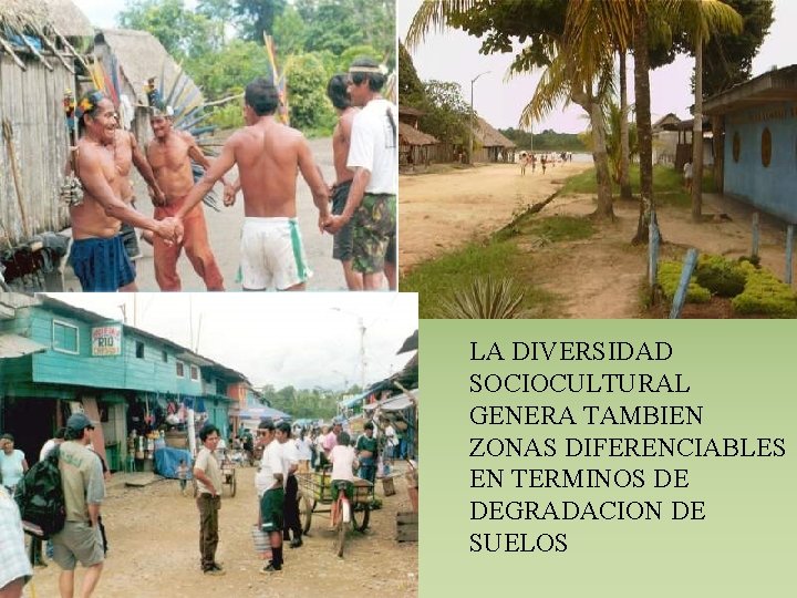 LA DIVERSIDAD SOCIOCULTURAL GENERA TAMBIEN ZONAS DIFERENCIABLES EN TERMINOS DE DEGRADACION DE SUELOS 