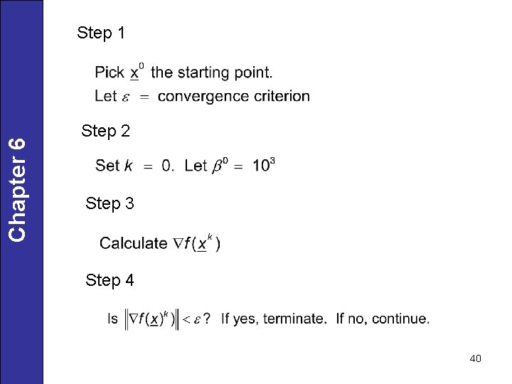 Chapter 6 Step 1 Step 2 Step 3 Step 4 40 