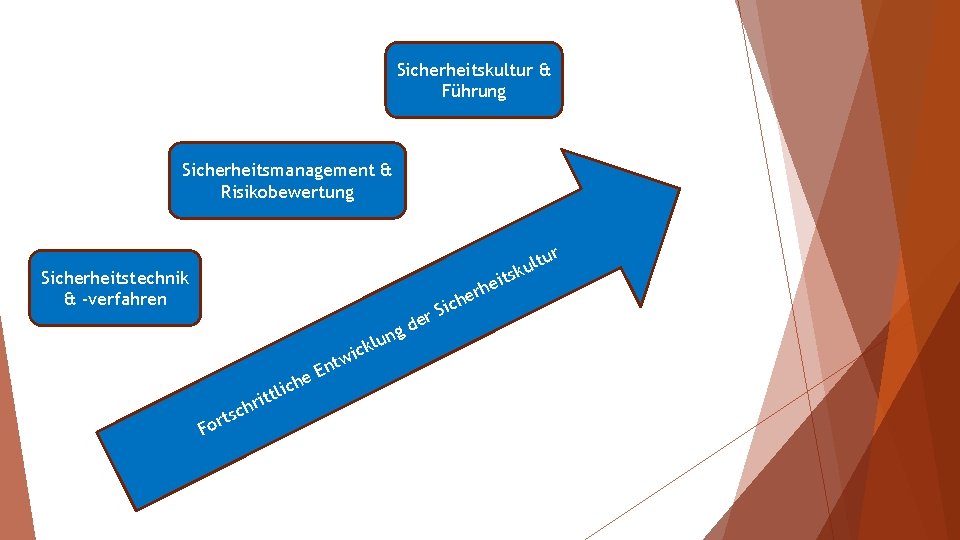 Sicherheitskultur & Führung Sicherheitsmanagement & Risikobewertung s ur t l ku Sicherheitstechnik & -verfahren