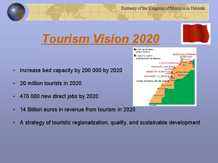 Embassy of the Kingdom of Morocco in Helsinki Tourism Vision 2020 • Increase bed