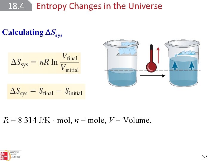18. 4 Entropy Changes in the Universe Calculating Ssys R = 8. 314 J/K