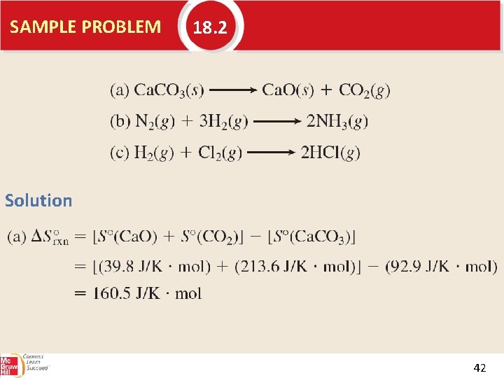 SAMPLE PROBLEM 18. 2 Solution 42 