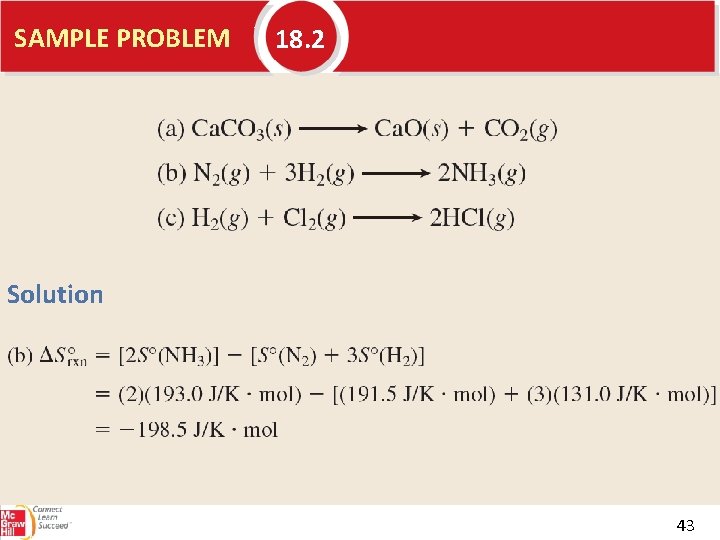 SAMPLE PROBLEM 18. 2 Solution 43 