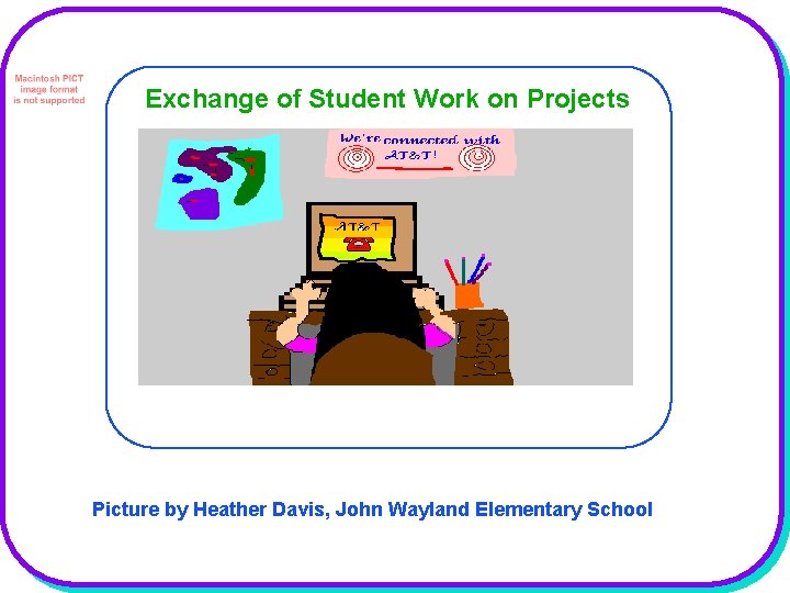 Exchange of Student Work on Projects Picture by Heather Davis, John Wayland Elementary School