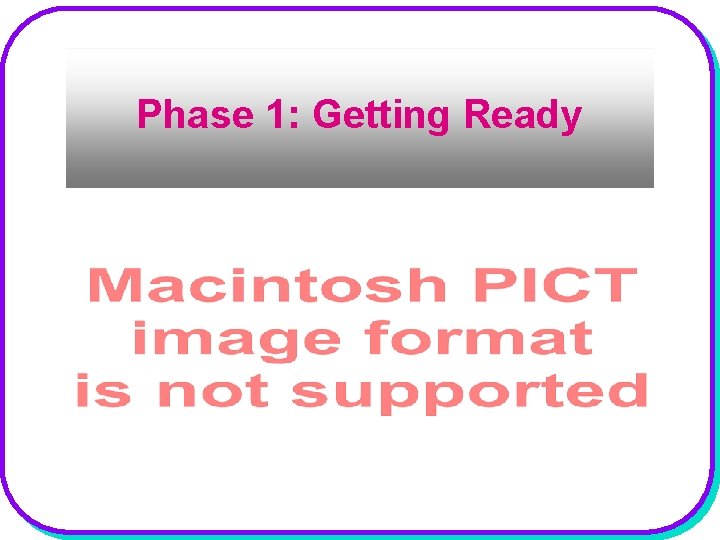 Phase 1: Getting Ready 