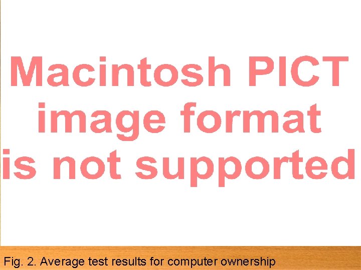 Fig. 2. Average test results for computer ownership 