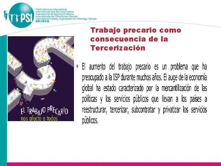 Trabajo precario como consecuencia de la Tercerización 