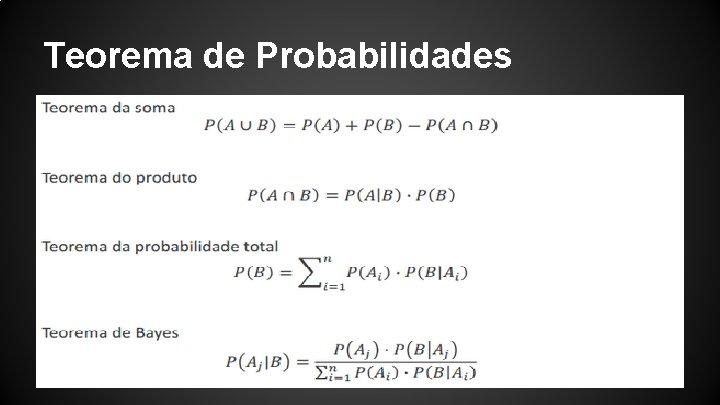 Teorema de Probabilidades 