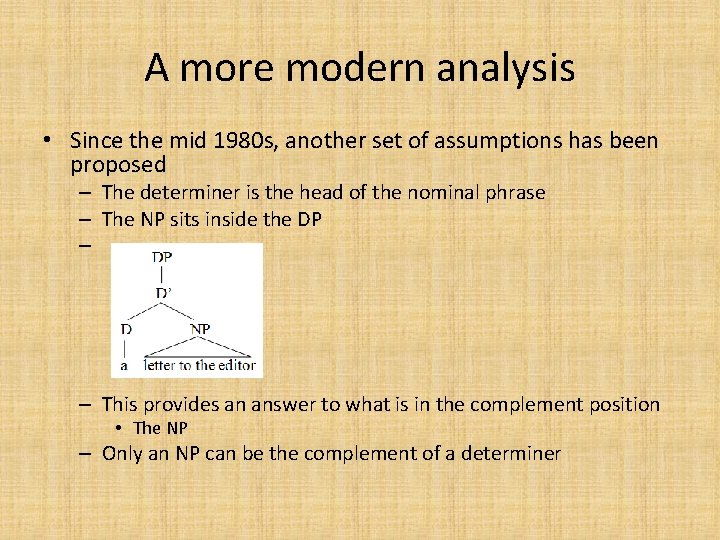 A more modern analysis • Since the mid 1980 s, another set of assumptions